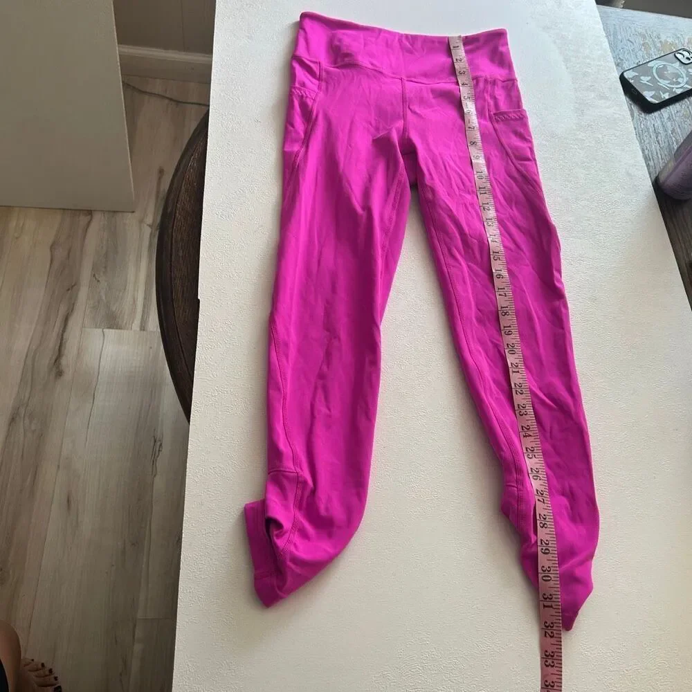 Free People Movement Pink Stirrup Leggings High Rise Pocket Yoga Pants